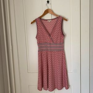 Red and navy Max Studio dress women’s M